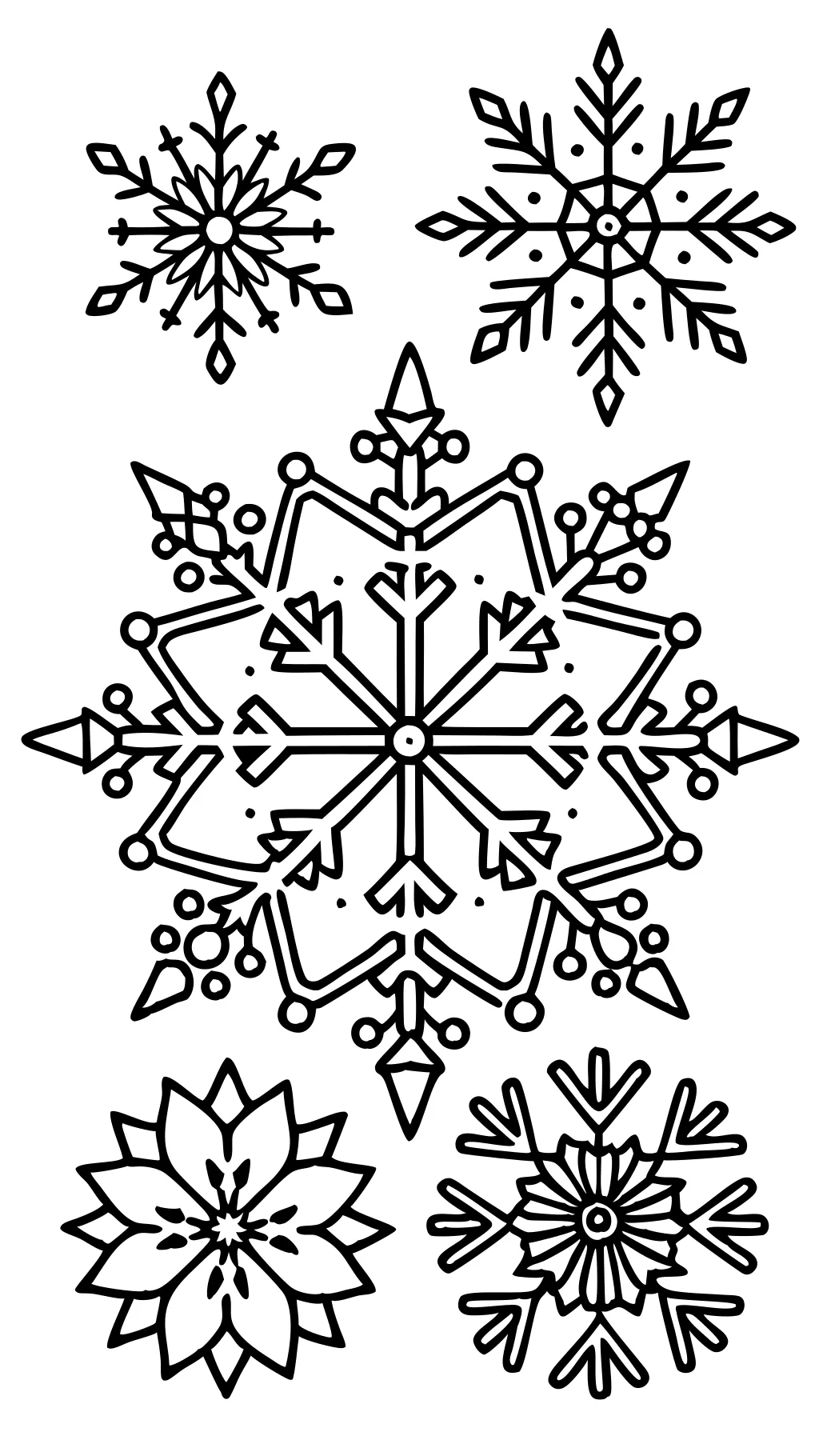 snow flake coloring page